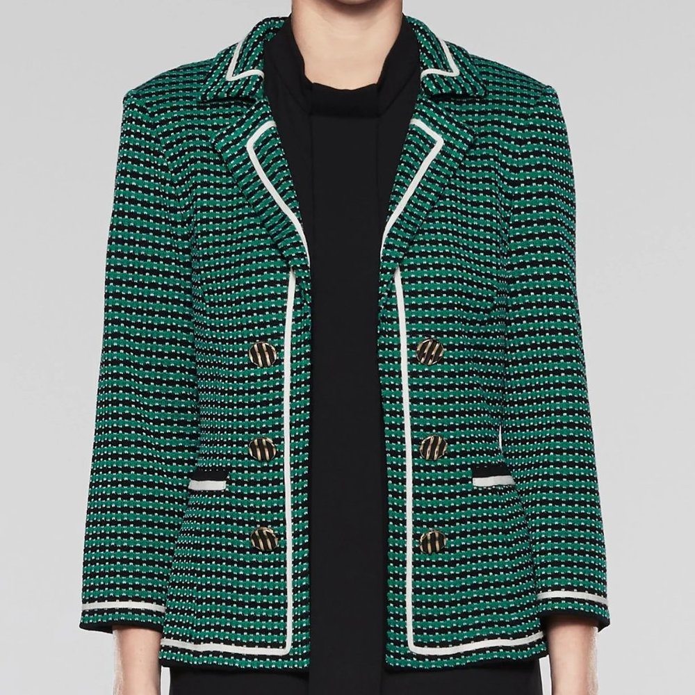 Ming Wang Modern Textured Blazer (XL)